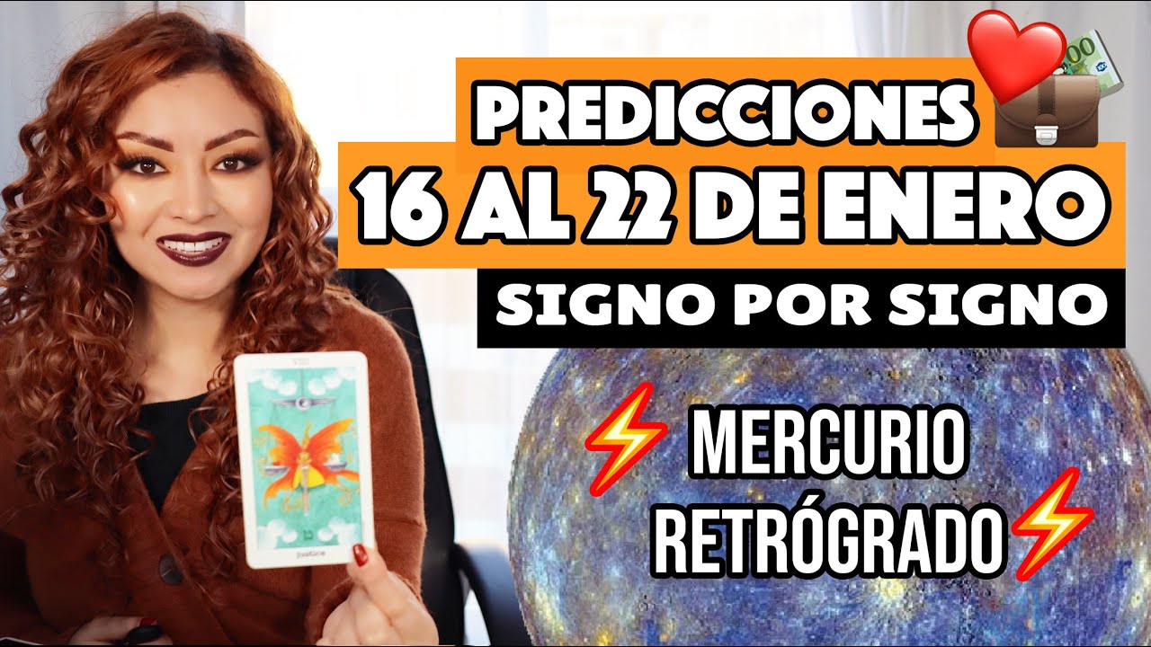 HORÓSCOPO SEMANAL 16 al 22 DE ENERO 🔮 SIGNO POR SIGNO YouTube