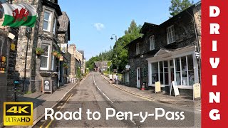 Driving in Wales 1: From BetwsyCoed to PenyPass | Snowdonia NP | 4K 60fps
