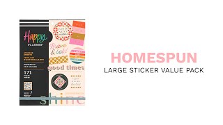 Homespun - Large Value Pack Stickers | SVPL15-034