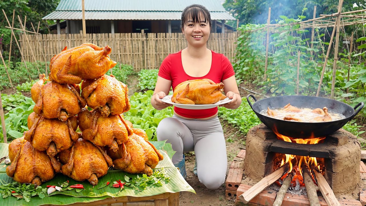 Harvesting Chickens & Cook Whole Fried Chicken Go To Countryside Market Sell | Farm to Market