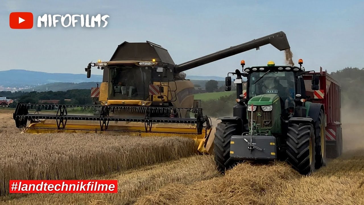 Agrar-Cotta Weizenernte im August mit 2x New Holland CX 8080 & John Deere 6250R | by mifofilms