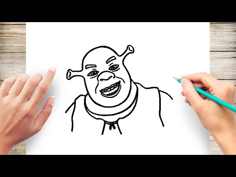 Video: How To Draw Shrek With A Pencil Step By Step