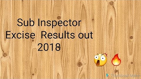 Sub inspector excise results out 2018
