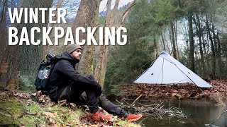 Below FREEZING backpacking with a TARP! | Solo Overnighter