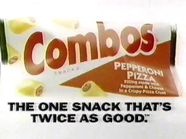 Combos Pepperoni Pizza/Mustard Pretzel commercial - 1995 