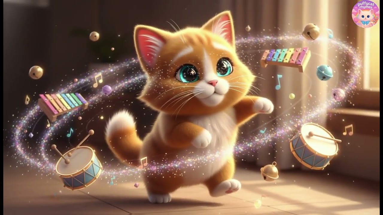 🍭🏎️ Puffy Cat: Bad Monster Car Stole Panda Miumiu’s Candy! – Sharing Song & Brave Police Rescue!