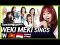 K-POP STARS sing in THREE Languages🎤| VIET/INA/THAI | WEKI MEKI | TRANSONGLATION