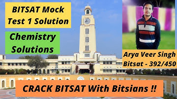 BITSAT 2021 MOCK TEST 1 CHEMISTRY SOLUTION | ARYA VEER | SCORE 350+ | VIDEO SOLUTION