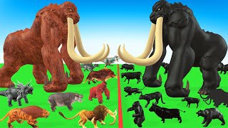 Prehistoric Mammals vs Shadow Itself Mammals Size Comparison Mammoth Mastodon Vs Titanus Behemoth
