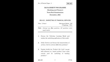 MS - 423   December 2021 Question Paper