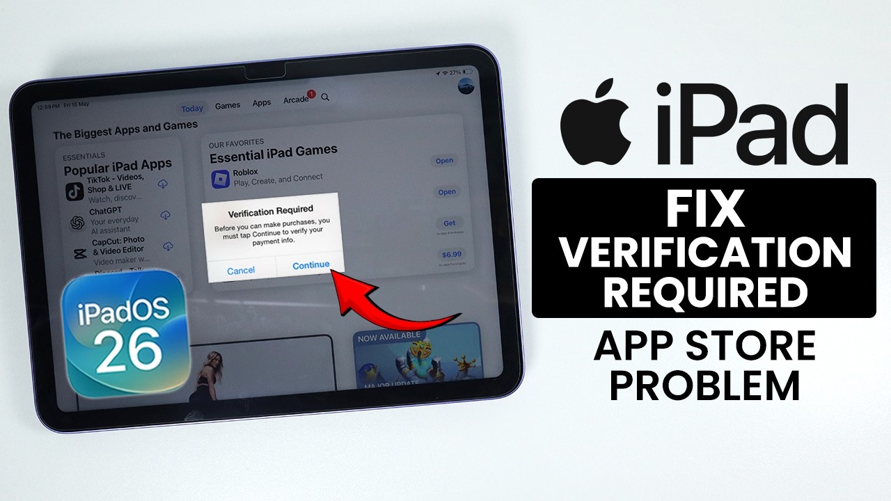 FIX Verification Required App Store on iPad - Remove Verification ...
