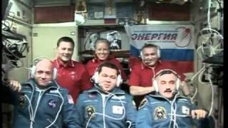 Soyuz TMA-01M: Hatch opening and crew conference