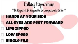 PBIS Hallway Expectations