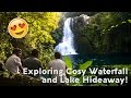 Exploring cosy waterfall and lake hideaway  mauritius