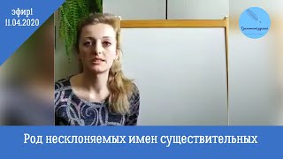 Русский язык | Определение рода несклоняемых имен существительных