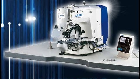 Juki LK1900BN Series computer controlled, high speed, bartacking sewing system from M.J. Foley Co.