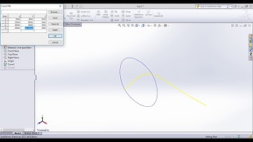 SolidWorks Tutorial in Tamil 46 : Curve Through XYZ Points |Curve | Part | Solid