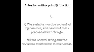 Rules for writing scanf () function and printf() function in c//rulesforc #cprogramming #learning