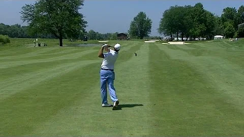 Bo Van Pelt's crushes his approach to earn eagle on No. 2 at John Deere