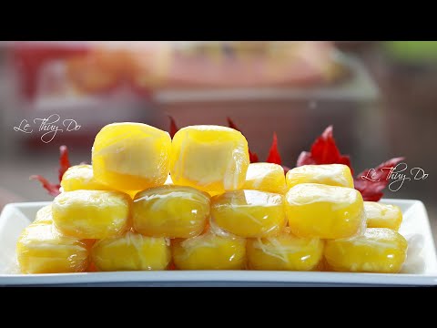 Bánh Xu Xê Màu Vàng - Bánh Xu Xê Phu Thê Đậu Xanh Dừa - Su Sê Groom Bride Cakes