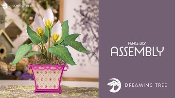 SVG File - Peace Lily - Assembly Tutorial (For Cricut, Silhouette, and ScanNCut)