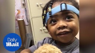 Heartwarming moment little girl hears for the first time