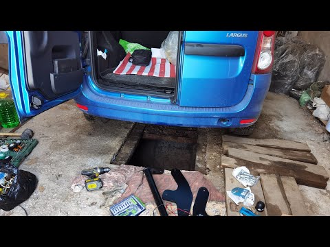 Установка фаркопа на Lada Largus FL. Монтаж, установка блока согласования, подключение электрики