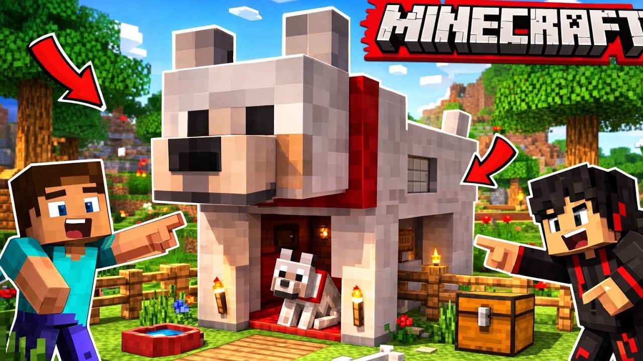 Building the BEST Dog House in Minecraft!!! | Minecraft | Minecraft ...
