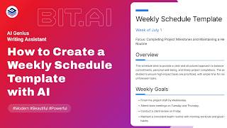 How to Create a Weekly Schedule Template with AI