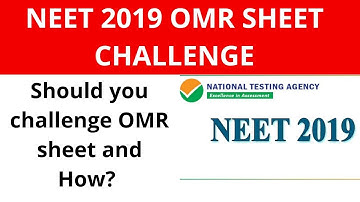 Neet 2019 OMR SHEET Challenge procedure | Challenge Response Sheet