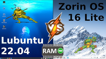 Lubuntu 22.04 vs Zorin OS 16 (Lite Edition): RAM Usage