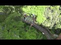 Landmark of Georgia. Transparent bridge over a cliff in the Okatse canyon. Helpful information.