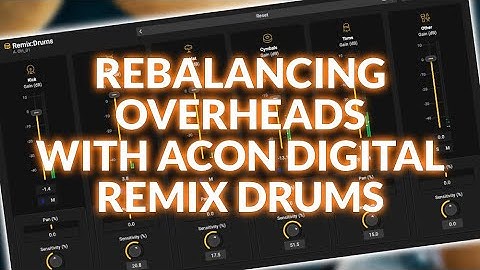 Rebalancing Overheads With Acon Digital Remix:Drums