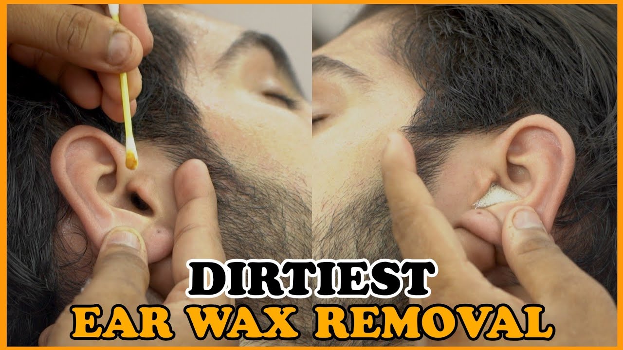 ASMR} Dirtiest Deep Ear Cleaning Wax Removal and Head Massage by  VIKRAM💈#asmr 