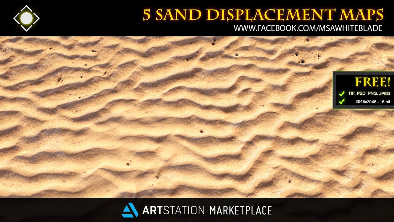 5種類の砂漠の地面に使えるテクスチャを無料ダウンロードする事が出来ます 3dcg最新情報サイト Modeling Happy