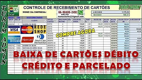 Como fazer conferência de recebimento de cartão de crédito?
