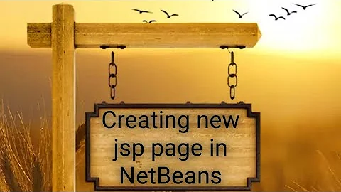 Creating new jsp page in NetBeans