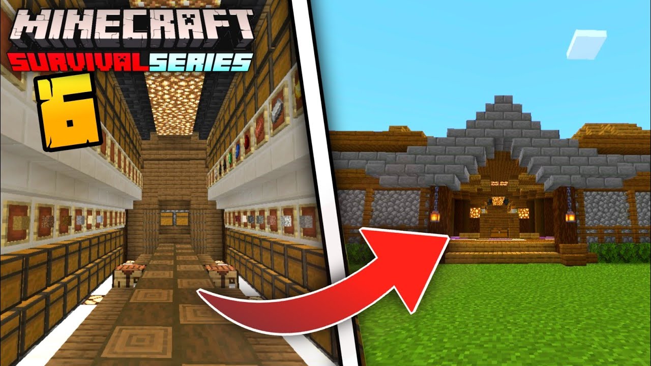 I Build The ultimate storage system in Mcpe 1.19 survival series #6 in ...