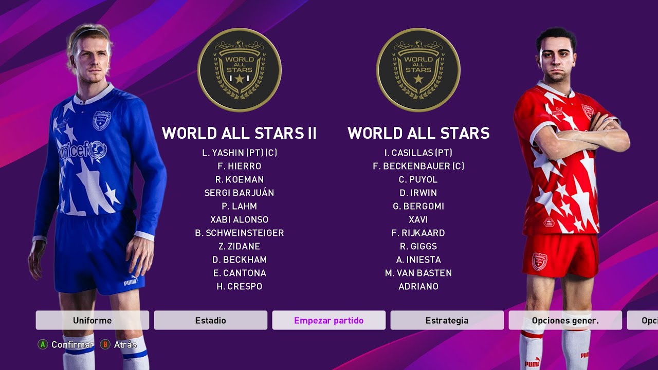 WORLD ALL STARS II PES 2020 PC - YouTube