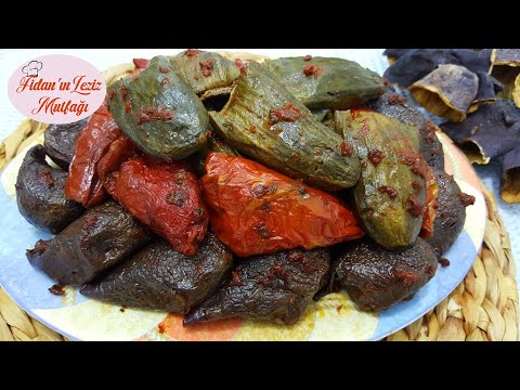 PİŞİRME ÖNERİSİYLE ✔️ ANTEP VE ADANA YÖRELERİNE AİT KARIŞIK KURU PATLICAN DOLMASI😋 KENDİ USULÜMCE👌