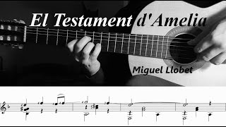 PDF Sample El Testament d'Amelia - Miguel Llobet guitar tab & chords by Hakan İzzet Mola.