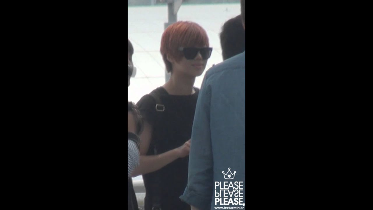 110608 sexy Man in Black Taemin fancam @ Incheon Airport (otw to Paris)