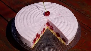 Przepis na najprostsze i najszybsze ciasto na świecie - Wiśniowa Pianka (bez pieczenia, na zimno)