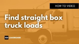 How to find straight box loads for your van. Book box truck loads and LTL freight with 123Loadboard. screenshot 3