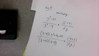 College Algebra P.6.21 Multiply Rational Expressions by factoring special products