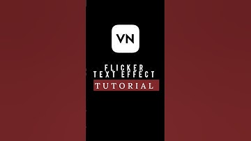 How to Make Animated Text with Flicker Effect in VN Video Editor #shorts