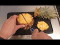 バタフライナイフでパイナップル切ってみた
