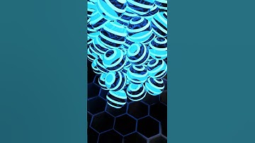 Into The Honeycomb Glowing Blue Balls In Motion