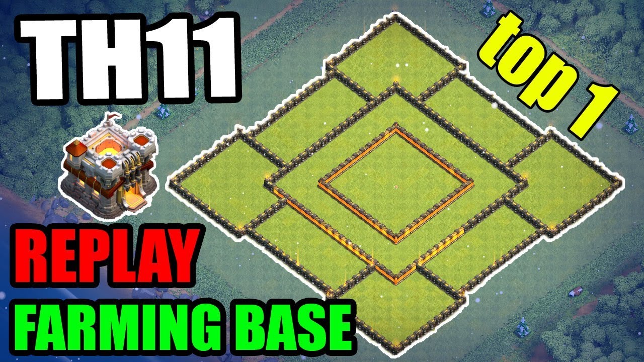 [ BEST ] TH11 farming base 2019 with REPLAYS - trophy base - anti 1 star - Town hall 11