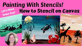 How to Stencil on Canvas - Compare 4 Methods - Creative Ramblings